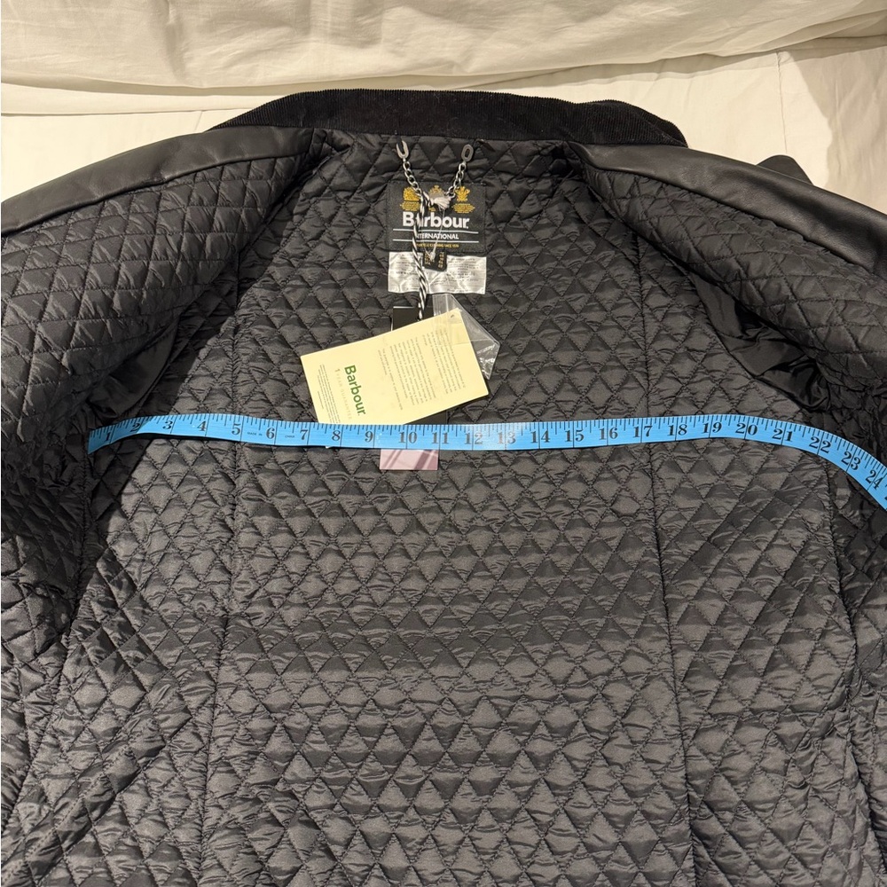 Barbour Black/Grey Plaid Asymmetric Moto Jacket NEW - Picture 8 of 10